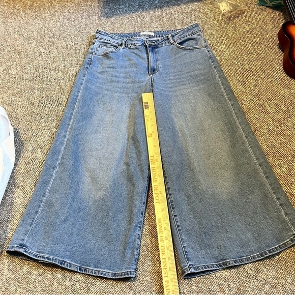 Eloquii Cropped Wide Leg Jeans Light Wash 14 C - Picture 7 of 9